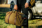 Campaign Leather & Waxed Canvas Wheeled Carry-On Duffle Bag