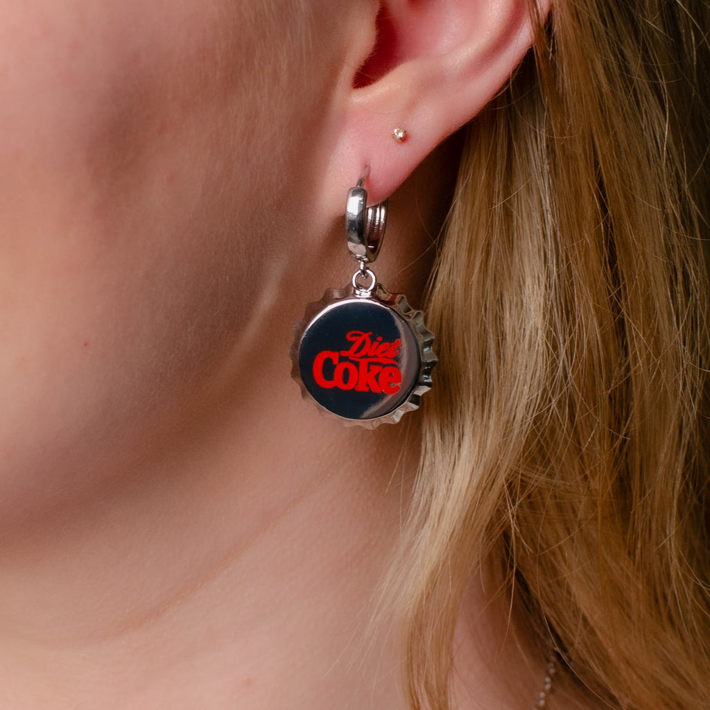 Diet Coke® Bottle Cap Earrings