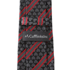 Black Heart Striped Men's Tie