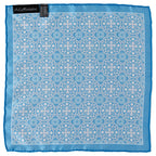 Aboriginal Ornament Patterned Blue Pocket Square