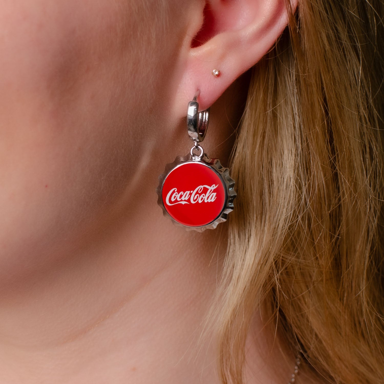 Coca-Cola® Red Bottle Cap Earrings