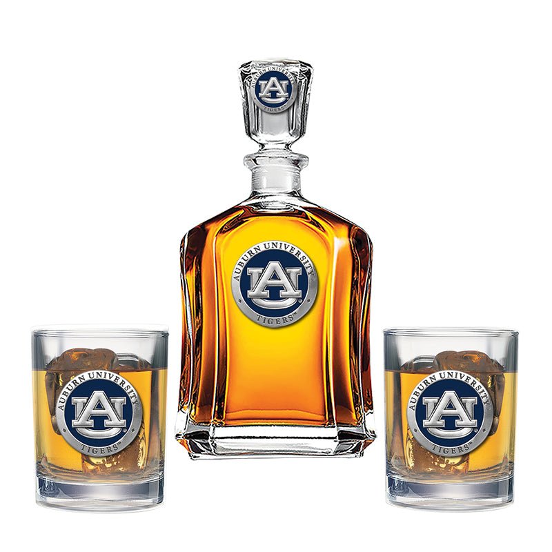 Auburn Tigers Capitol Decanter with 2 Glasses