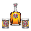 Virginia Military Institute Capitol Decanter with 2 Glasses