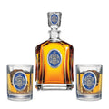 United States Naval Academy Crest Capitol Decanter with 2 Glasses