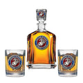 Marine Corps Capitol Decanter with 2 Glasses