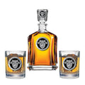 Army Black Knights Crest Capitol Decanter with 2 Glasses