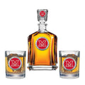 Miami University Capitol Decanter with 2 Glasses