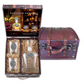 Pheasant Capitol Decanter and 2 Glasses with Chest Box