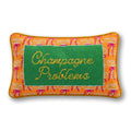Champagne Problems Needlepoint Pillow