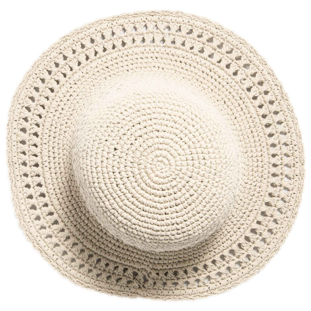 Women's Cotton Crochet Hat With A Large Brim