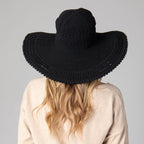 Women's Oversized Brim Crochet w/ Scalloped Edge