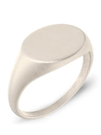 Round Signet Rings (Oxidized)
