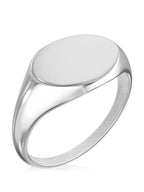 Silver Round Signet Rings (Polished)