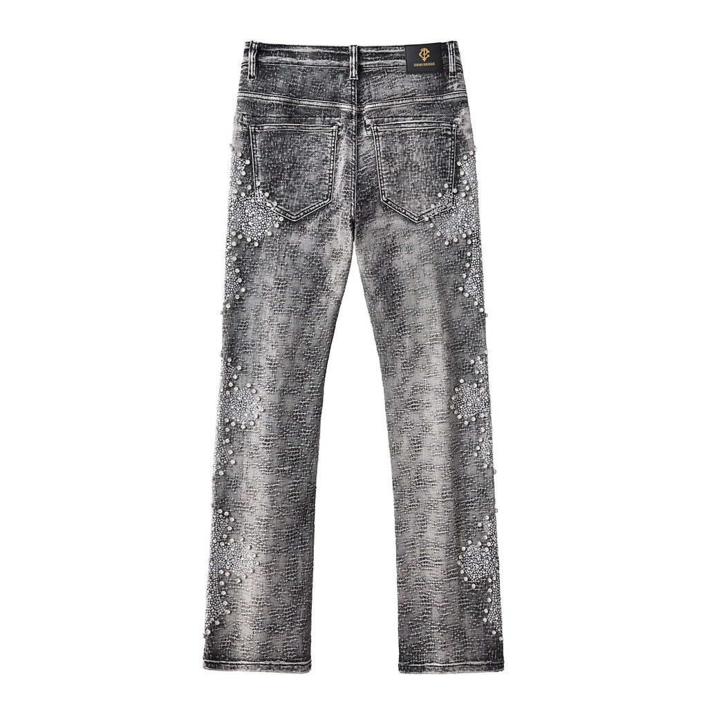 Century Penthouse Sanctum Cross Men's Denim Pants - Grey