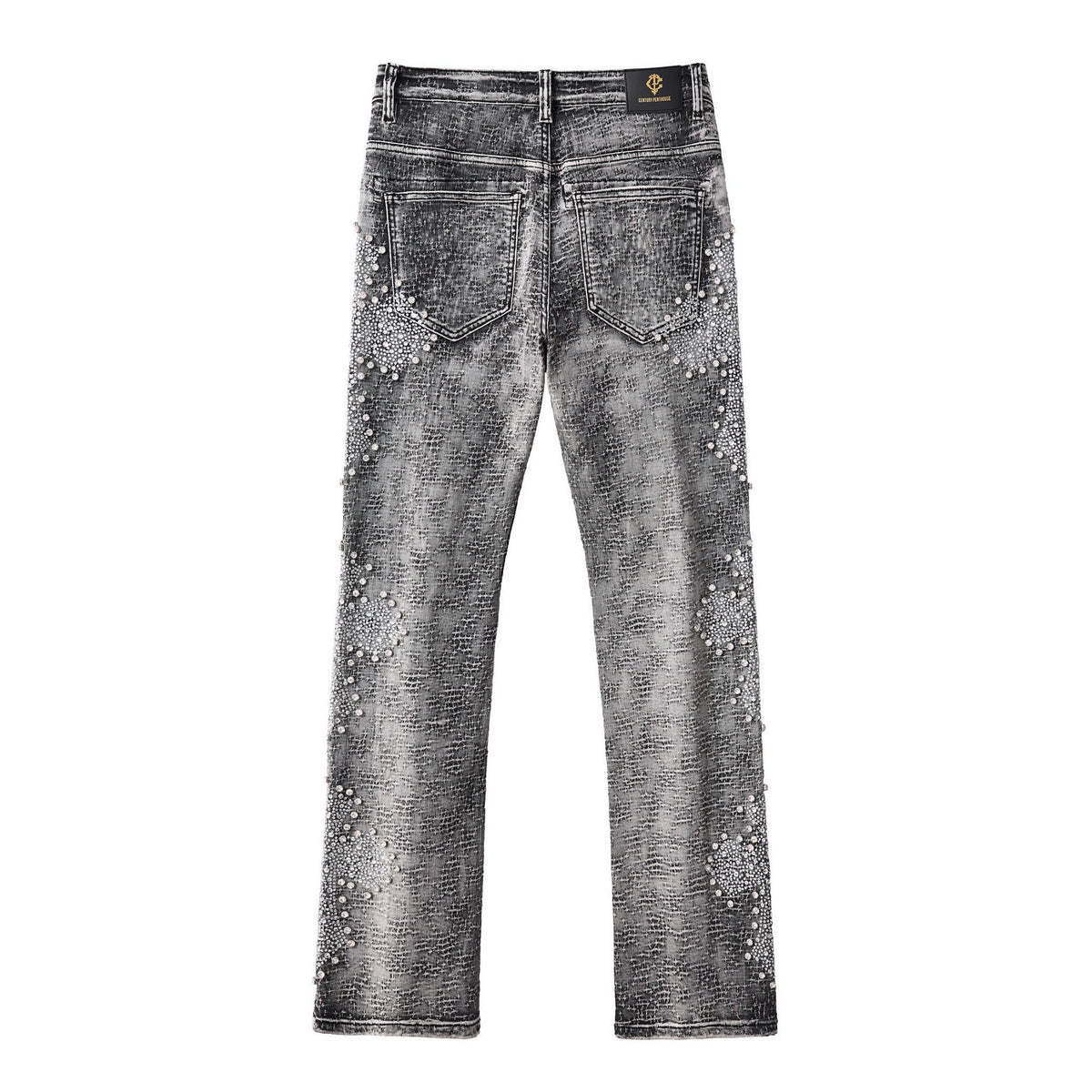 Century Penthouse Sanctum Cross Men's Denim Pants - Grey