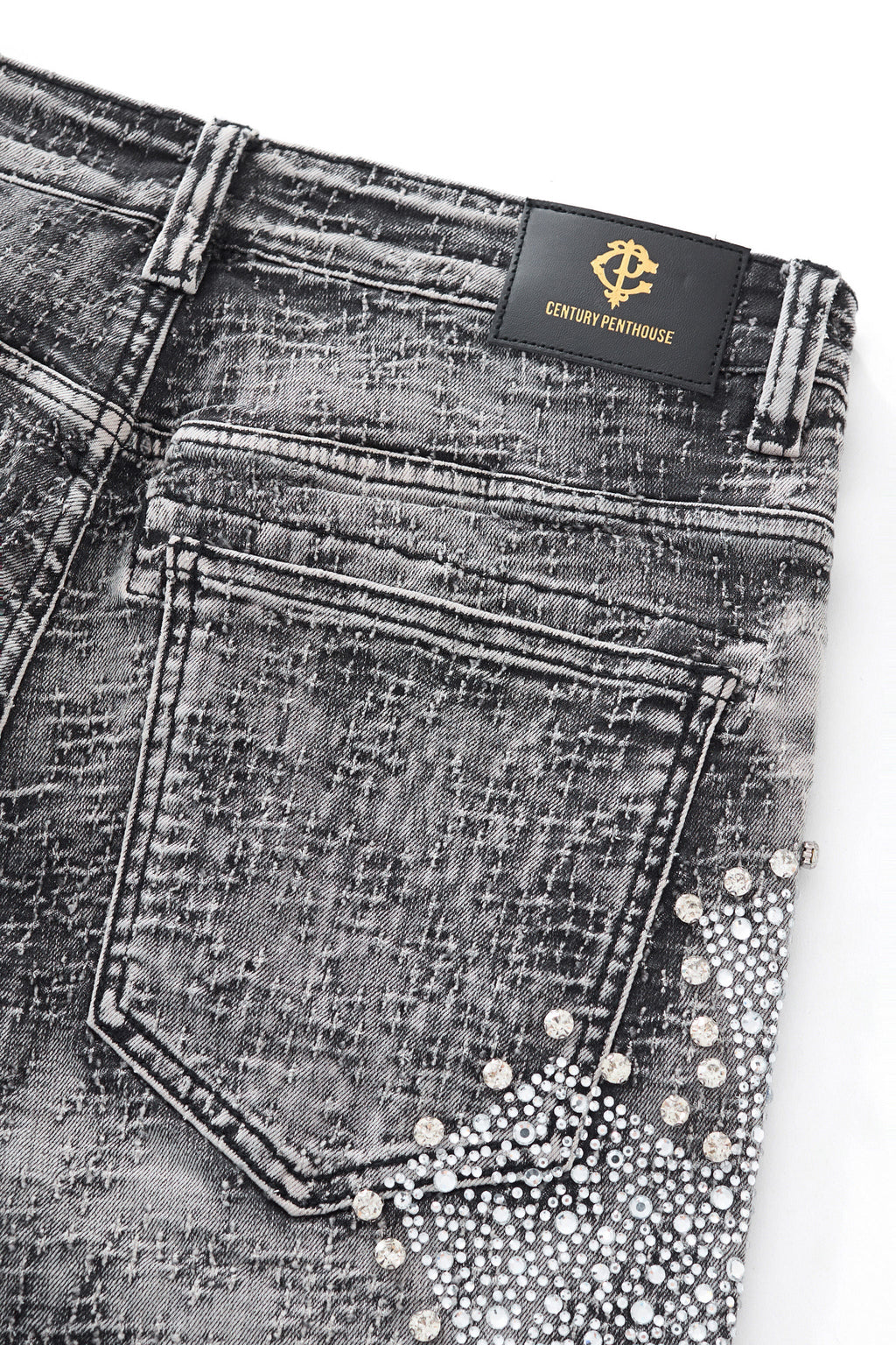 Century Penthouse Sanctum Cross Men's Denim Pants - Grey
