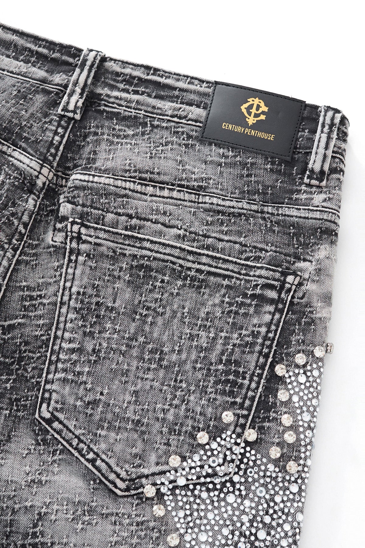 Century Penthouse Sanctum Cross Men's Denim Pants - Grey