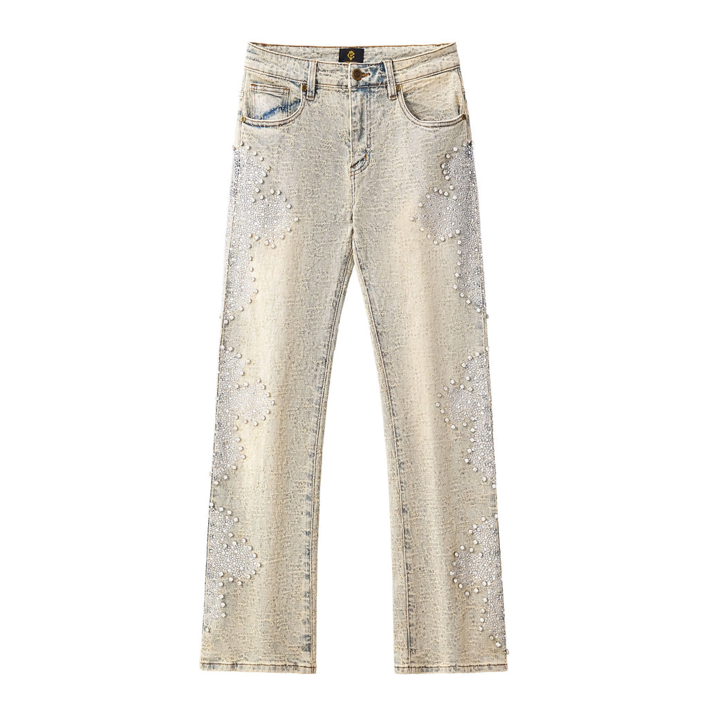 Century Penthouse Sanctum Cross Men's Denim Pants - Tan