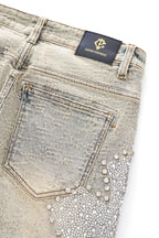 Century Penthouse Sanctum Cross Men's Denim Pants - Tan