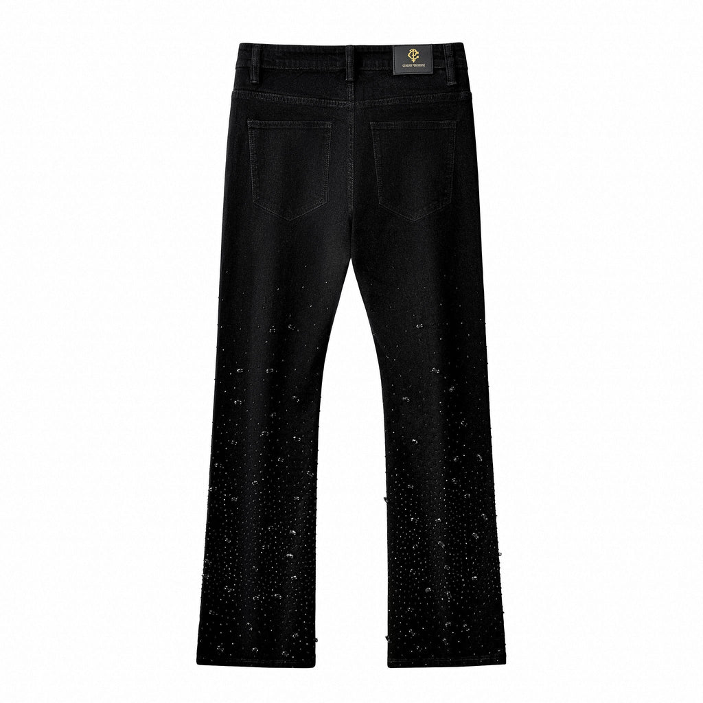 Century Penthouse Celestial Stud Men's Denim Pants - Black