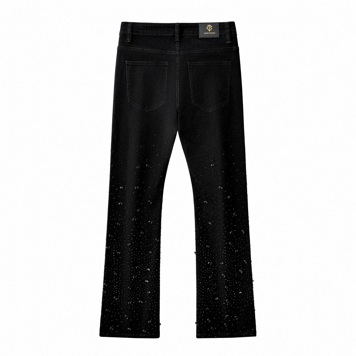 Century Penthouse Celestial Stud Men's Denim Pants - Black