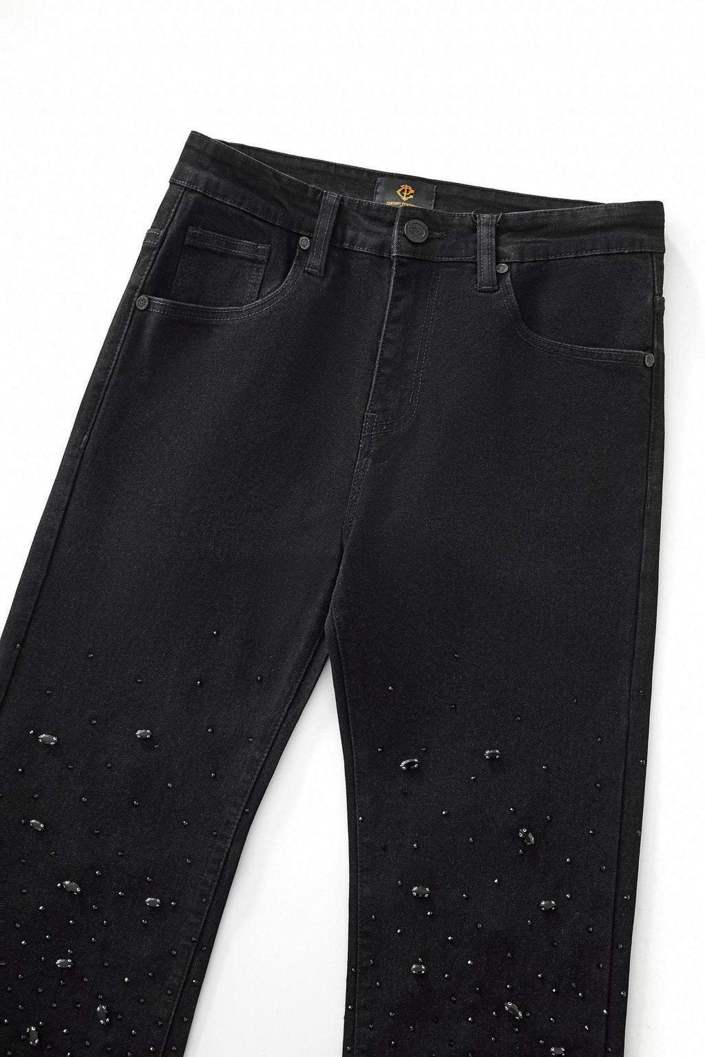 Century Penthouse Celestial Stud Men's Denim Pants - Black