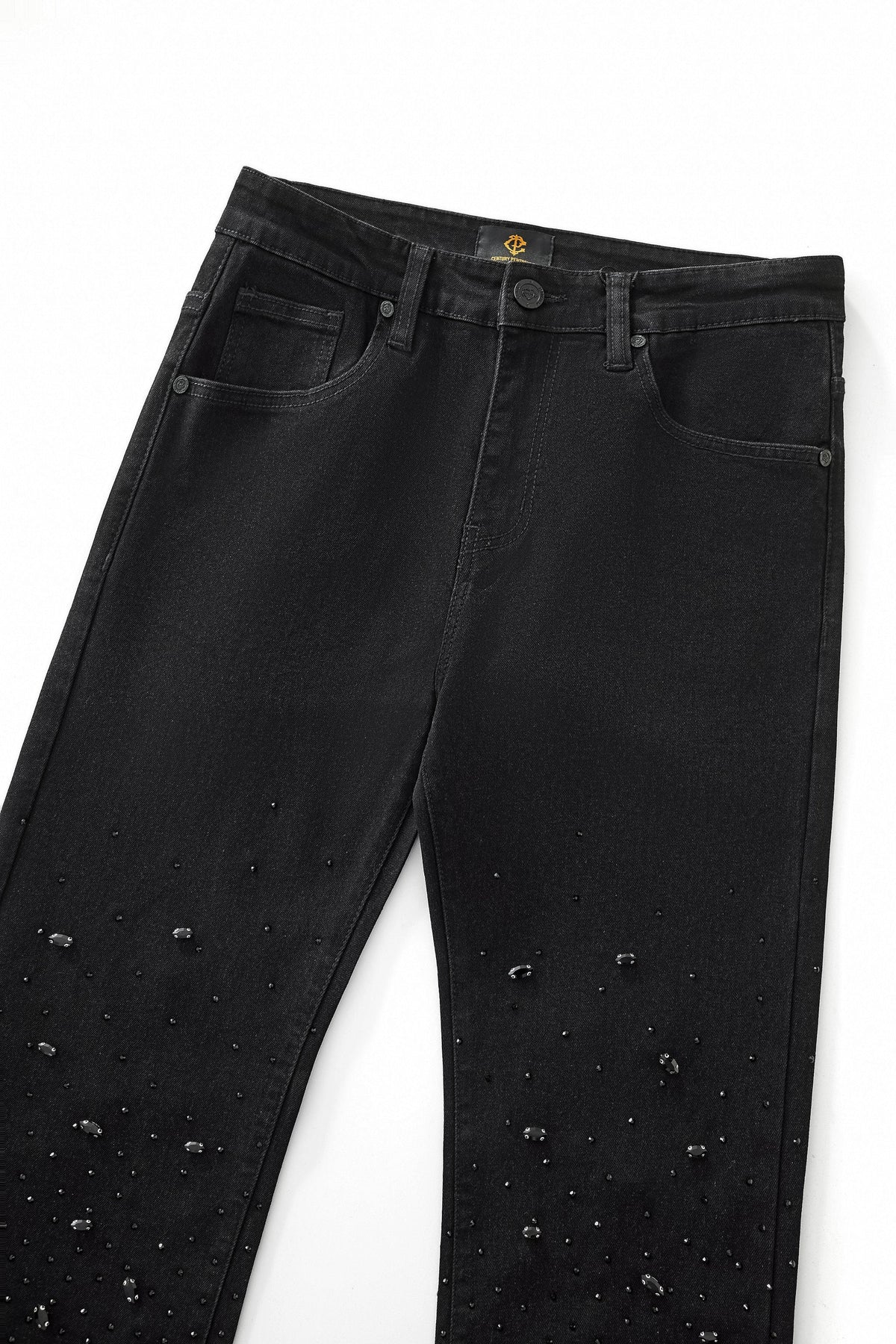Century Penthouse Celestial Stud Men's Denim Pants - Black