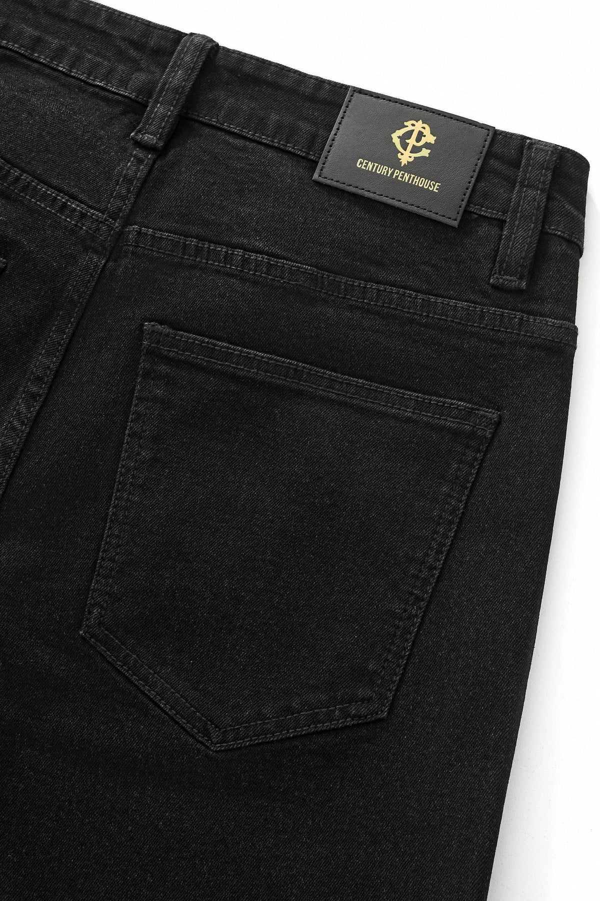 Century Penthouse Celestial Stud Men's Denim Pants - Black