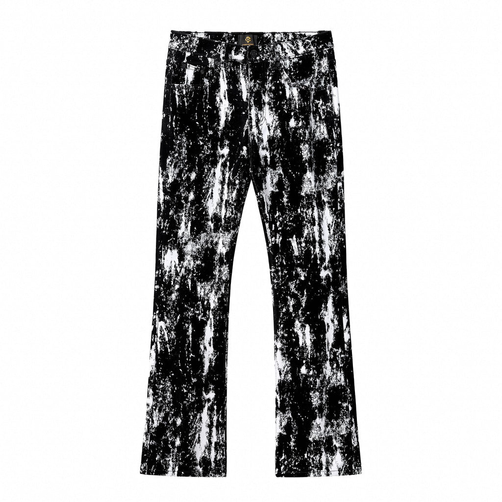 Century Penthouse Flocked Eclipse Men's Denim Pants - Black