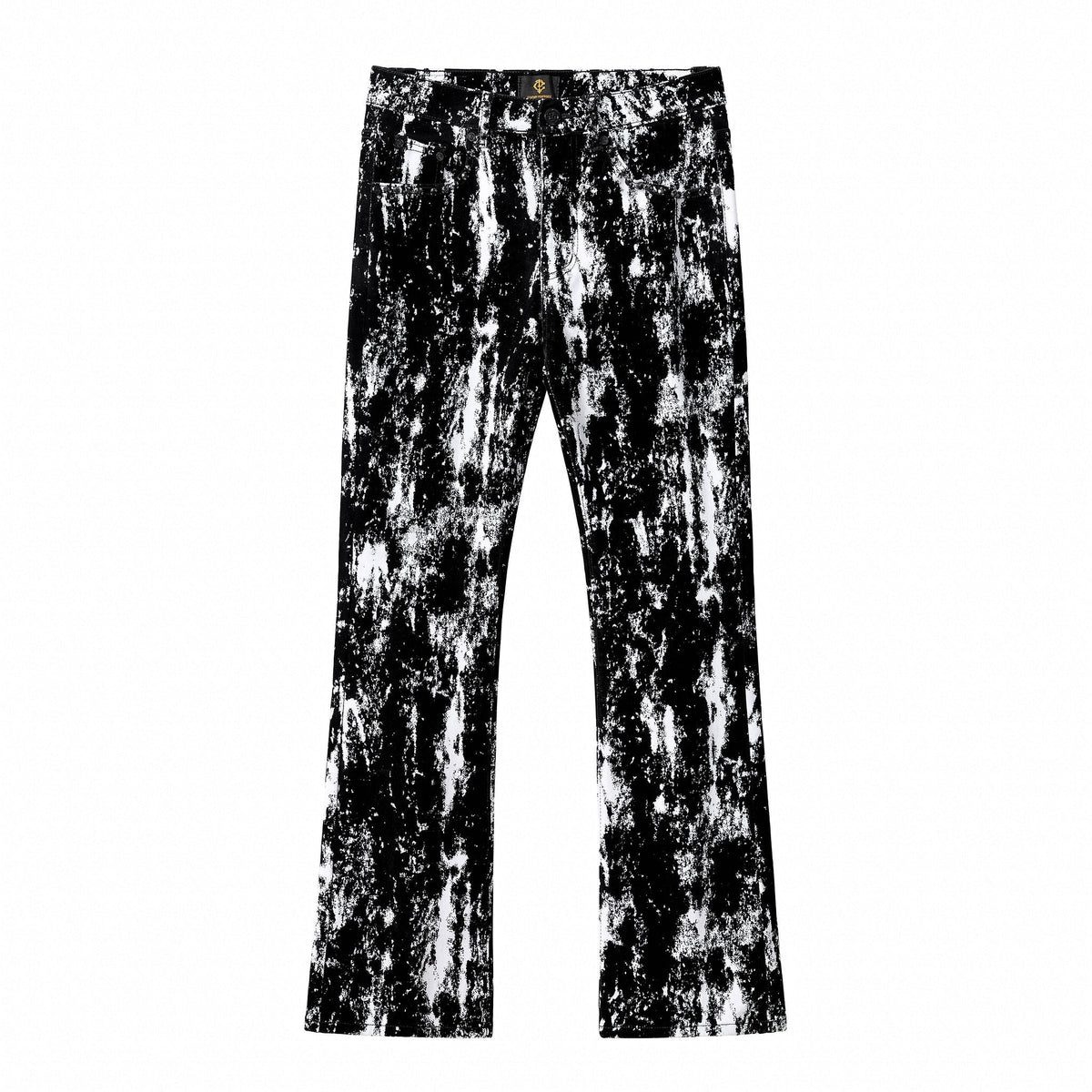 Century Penthouse Flocked Eclipse Men's Denim Pants - Black