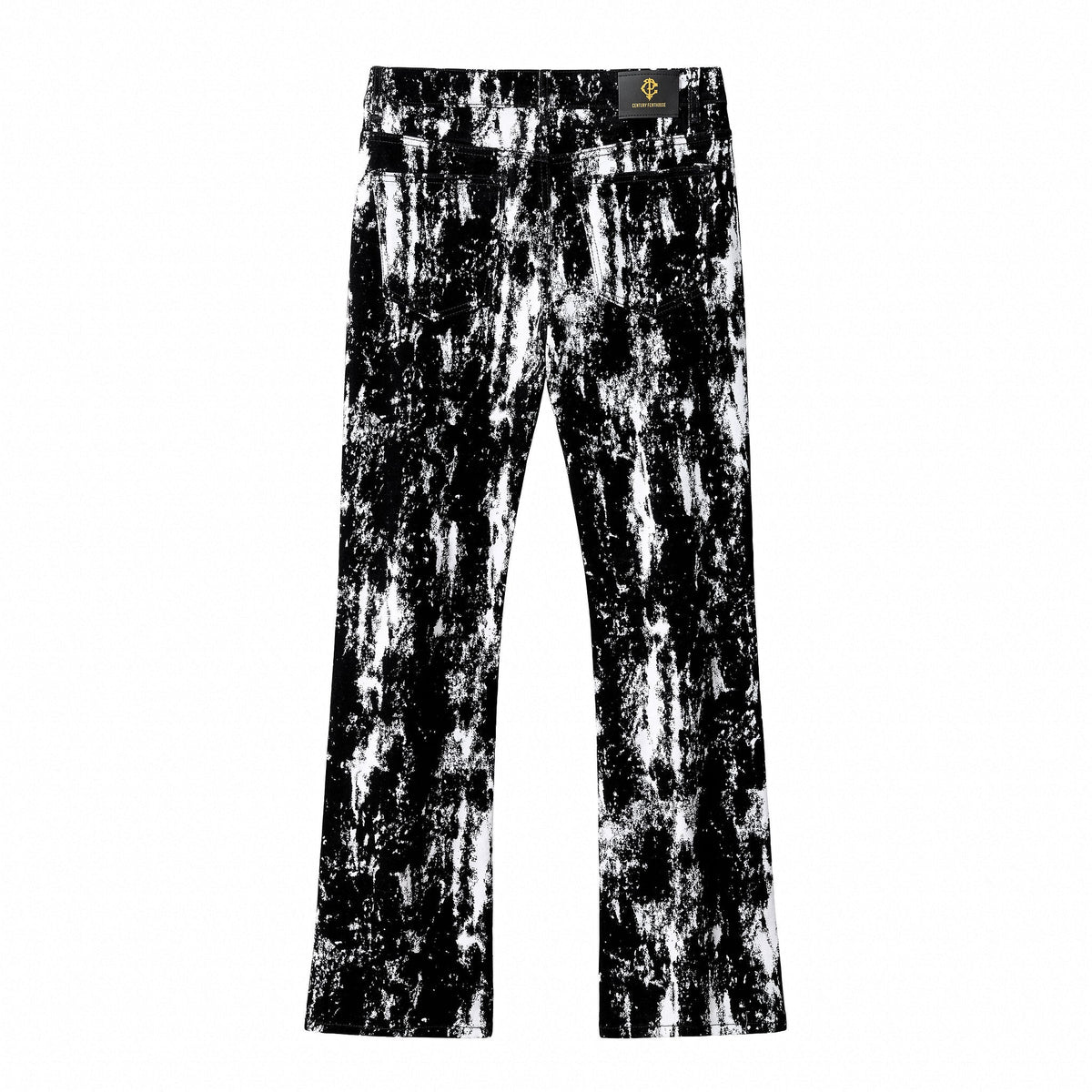 Century Penthouse Flocked Eclipse Men's Denim Pants - Black