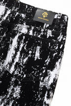 Century Penthouse Flocked Eclipse Men's Denim Pants - Black