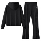 Barocco Midnight Matrix Studded Men's Sweatsuit - Black