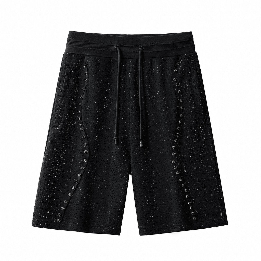Radiant Grid Stone Short set – Century Penthouse BLACK/BLACK
