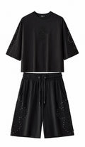 Century Penthouse Sanctum Cross Men's Short Set - Black/Black