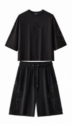Century Penthouse Sanctum Cross Men's Short Set - Black/Black