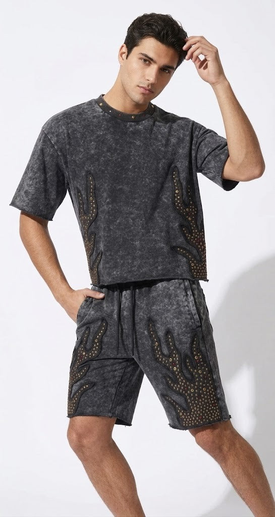 Century Penthouse Ember Stud Vintage Men's Short Set
