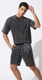 Century Penthouse Ember Stud Vintage Men's Short Set