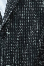 Slim Fit Patterned Sport Black Men Blazer - Wessi