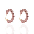 Blush PETITE Braided Hoop Earrings