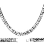 Miami Cuban Link Silver Necklace Double Link