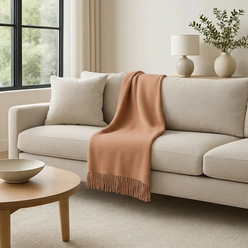 100% Cashmere Throw Blanket - 54"x60"