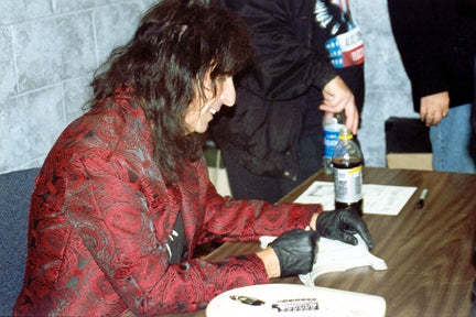 Alice Cooper Autographed Headless Custom Graphics Photo Guitar
