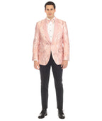 Cosmopolitan Pink Men's Shawl Collar Tuxedo 1 Button 2 Vent Slim Fit Blazer