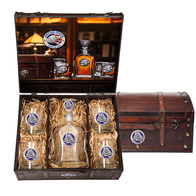 ECU Pirates Capitol Decanter Chest Set