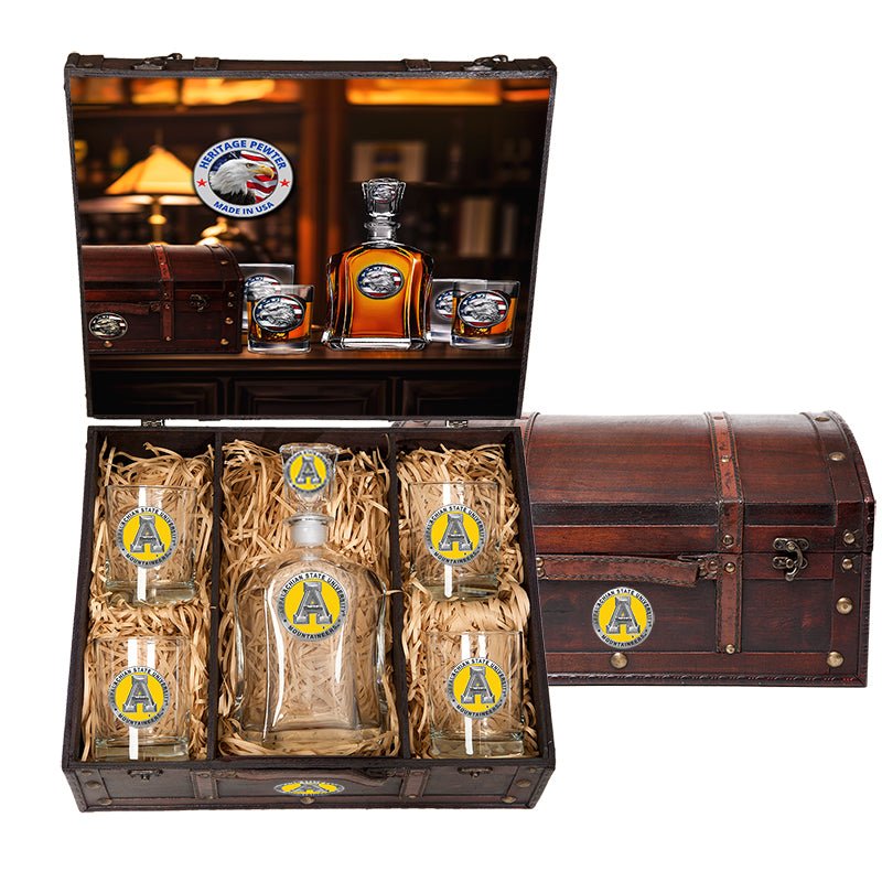 Appalachian State Mountaineers Decanter Chest Set
