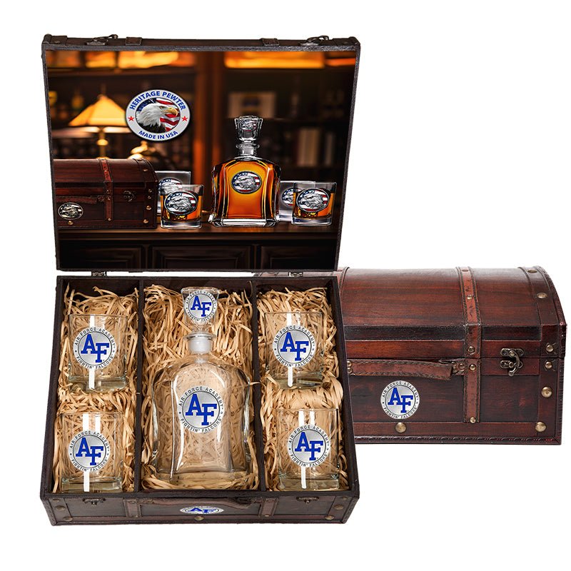 Air Force Falcons Capitol Decanter Chest Set