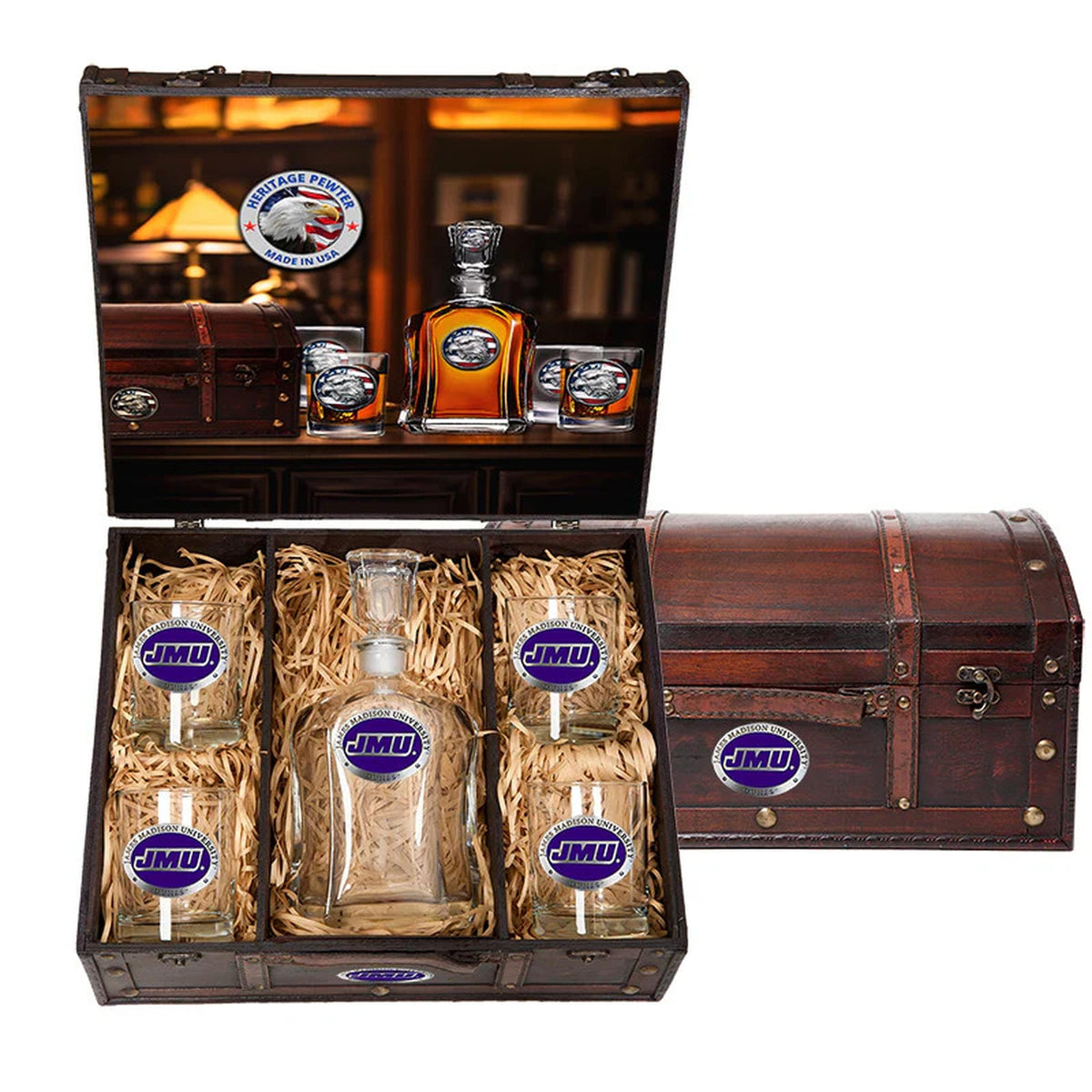 James Madison Dukes Capitol Decanter Chest Set
