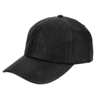 Women's Faux Leather Ball Cap w/ Elastic