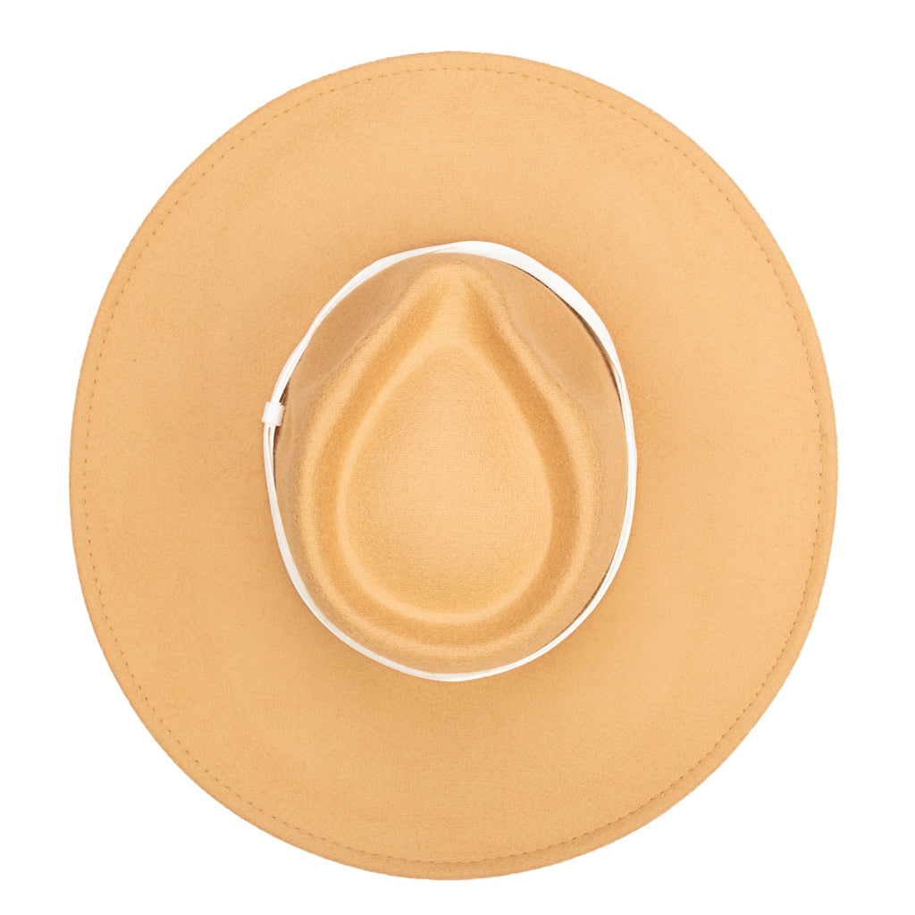 Faux Felt Wide Brim Fedora